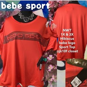 LOWEST🌺NWT BEBE SPORT 1X RED ACTIVE TOP